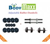 10 KG Body Maxx Adjustable Weight Lifting Rubber Dumbells Sets